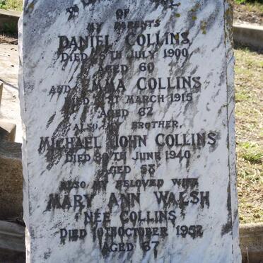 COLLINS Daniel -1900 &amp; Emma -1915 :: COLLINS Michael -1940 :: WALSH Mary Ann nee COLLINS -1952