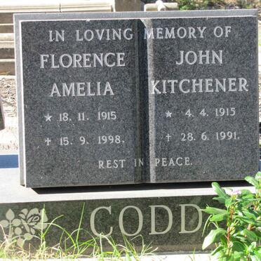 CODD John Kitchener 1915-1991 &amp; Florence Amelia 1915-1998