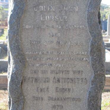 CORSER Colin John 1868-1938 &amp; Kathleen Antoinetta EBDEN 1879-1965