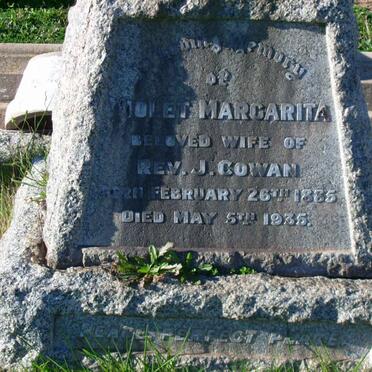 COWAN Violet Margarita 1885-1935