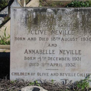 COLLETT Clive  Neville -1930 :: COLLETT Annabelle Neville -1931-1932