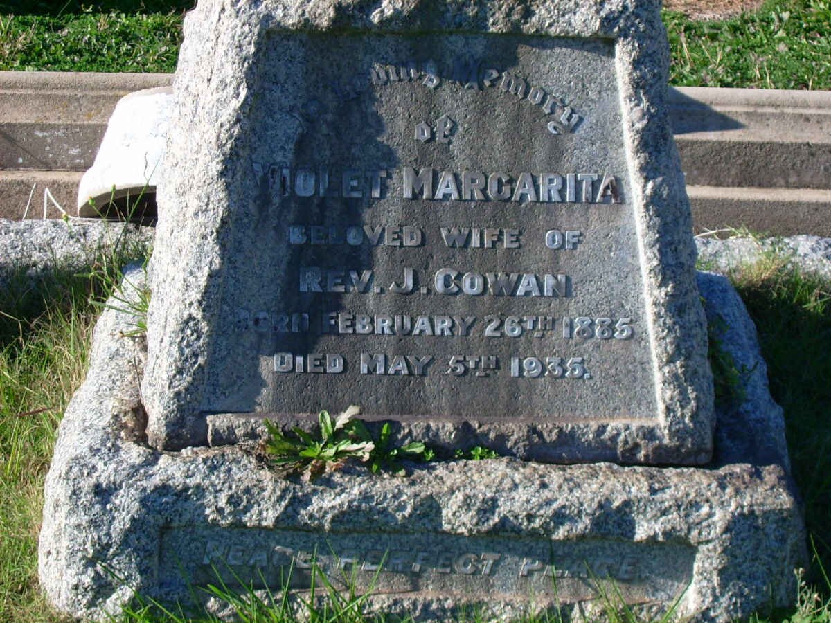 COWAN Violet Margarita 1885-1935