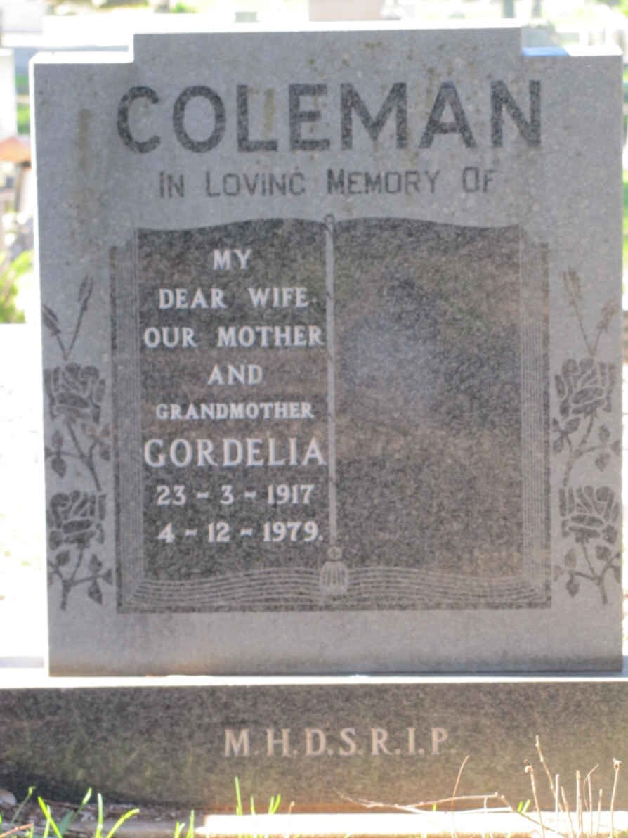 COLEMAN Gordelia 1917-1979