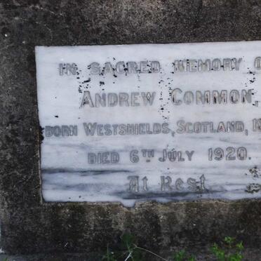 COMMON Andrew 1853-1920