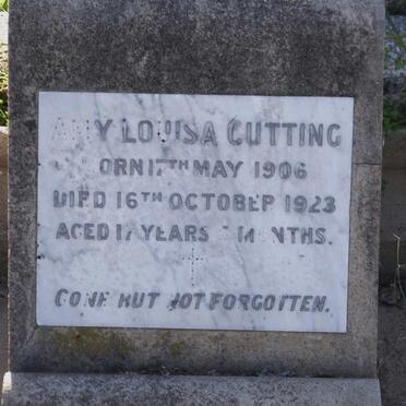 CUTTING Amy Louisa 1906-1923