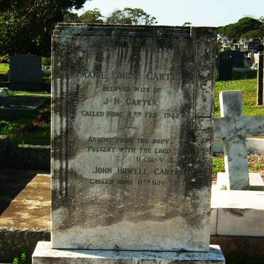 CARTER John Howell -1950 &amp; Marie Louise -1942 