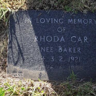 CAR Rhoda nee BAKER 1921-1998