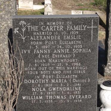 CARTER :: EVERARD :: DAVIES