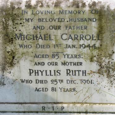 CARROLL Michael -1944 &amp; Phyllis Ruth -1961