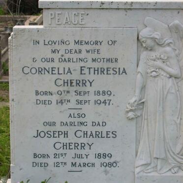 CHERRY Joseph Charles 1889-1980 &amp; Cornelia Ethresia 1889-1947
