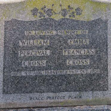 CROSS William Percival -1948 &amp; Emma Francias -1951