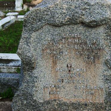 CRUICKSHANK GEORGE 1859-1927 &amp; Janet 1860-1923