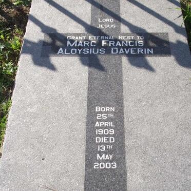 DAVERIN Marc Francis Aloysius 1909-2003