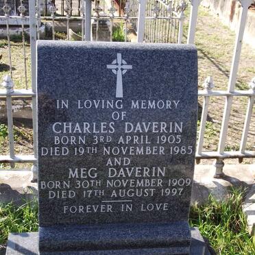 DAVERIN Charles 1905-1985 &amp; Meg 1909-1997