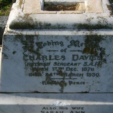 DAVIES Charles 1876-1930 &amp; Sarah Ann -1953