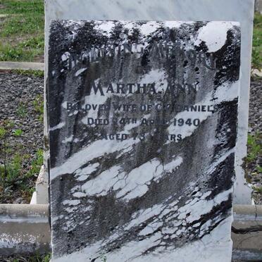 DANIELS Martha Ann -1940