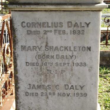 DALY Cornelius -1932 :: DALY James C. -1939 :: SHACKLETON Mary nee DALY -1933