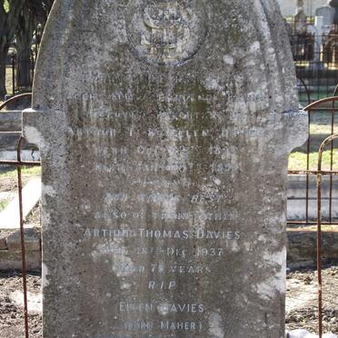 DAVIES Arthur Thomas -1937 &amp; Ellen nee MAHER -1955 :: DAVIES Agnes Mary 1897-1899 :: DAVIES Prudence Ellen 1897-1899