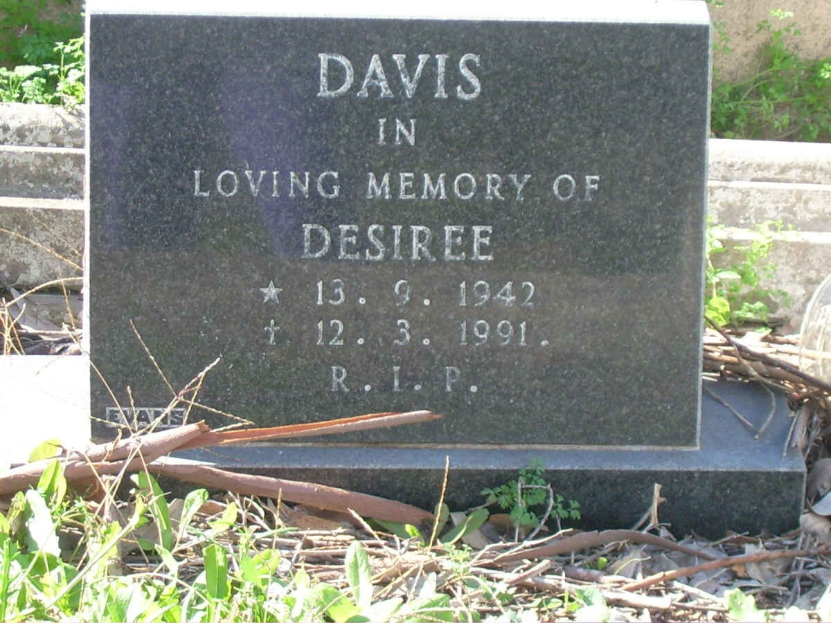 DAVIS Desiree 1942-1991