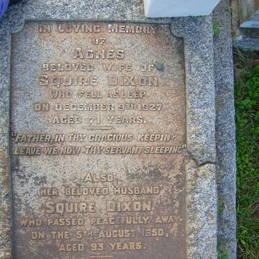 DIXON Squire -1950 &amp; Agnes -1927