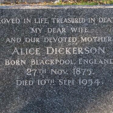DICKERSON Alice 1875-1954