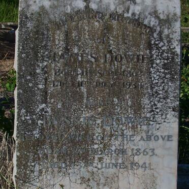 DOWIE James 1862-1934 &amp; Bessie 1863-1941