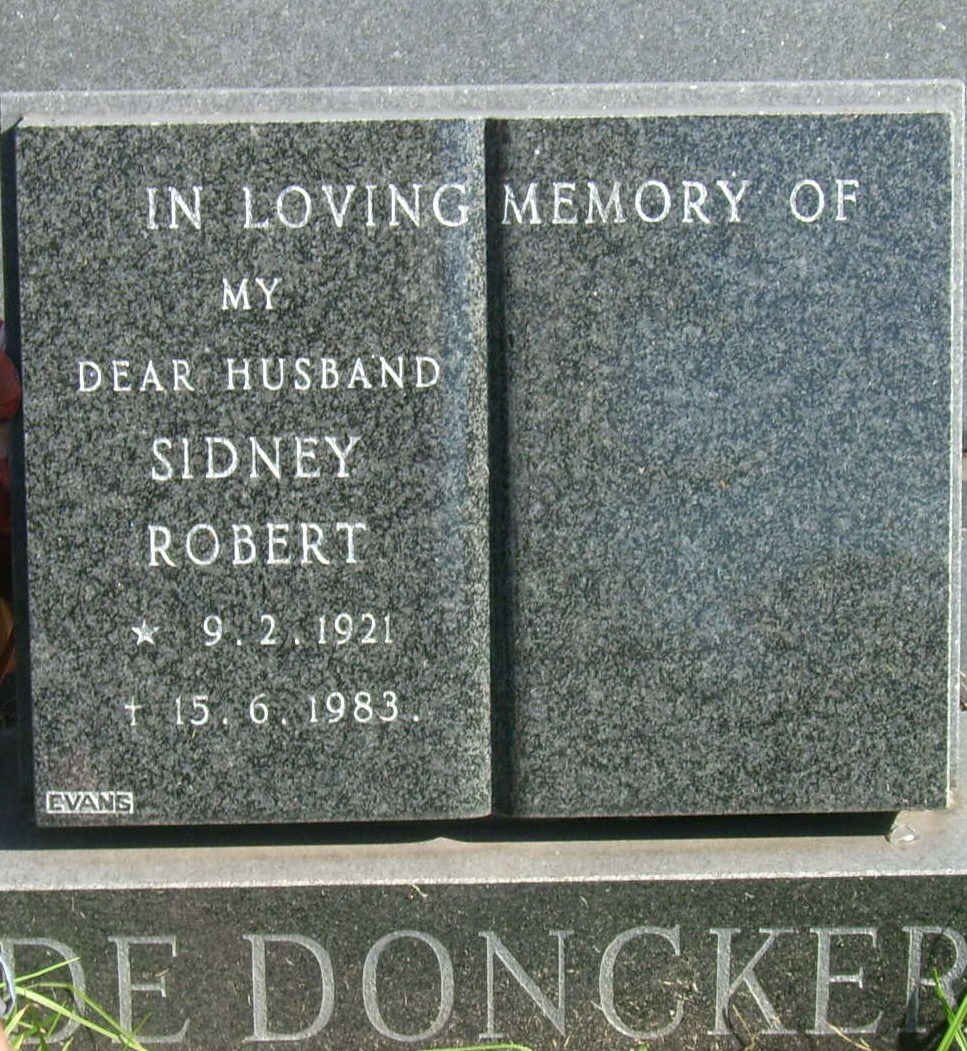 DONCKER Sidney Robert, de 1921-1983