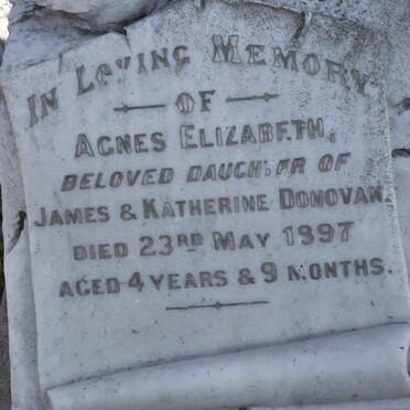 DONOVAN Agnes Elizabeth -1897