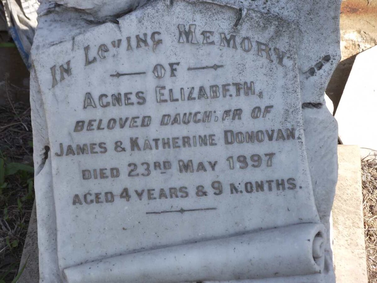 DONOVAN Agnes Elizabeth -1897