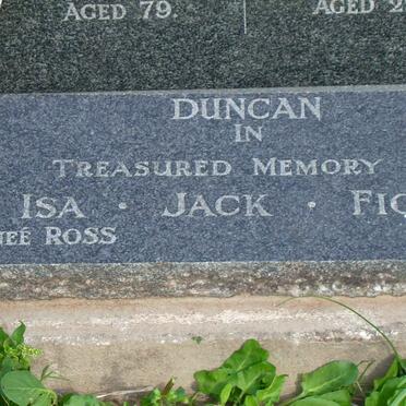 DUNCAN Isa nee ROSS :: DUNCAN Jack :: DUNCAN Fiona