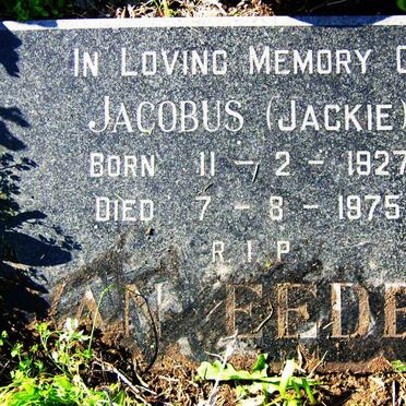 EEDEN Jacobus, van 1927-1975