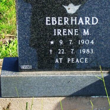 EBERHARD Irene M. 1904-1983
