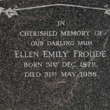 FROUDE Ellen Emily 1872-1958