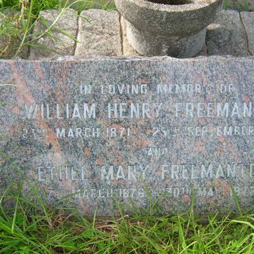 FREEMANTLE William Henry 1871-1940 &amp; Ethel Mary 1876-1972