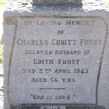 FROST Charles Cubitt  -1943 &amp; Edith 