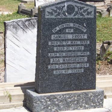 FROST Samuel -1935 &amp; Ada Marguerite -1954