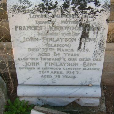 FINLAYSON John -1943 &amp; Frances Kirkwood Kay -1929 :: FINLAYSON Guy