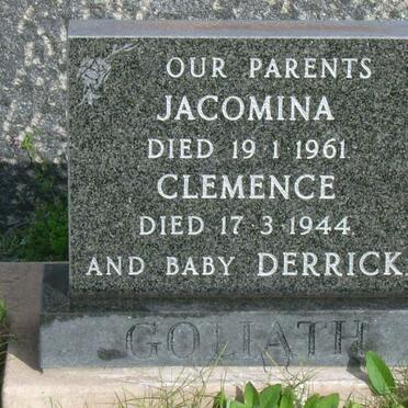 GOLIATH Clemens -1944 &amp; Jacomina -1961 :: GOLIATH Derrick