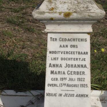 GERBER Anna Johanna Maria 1922-1925