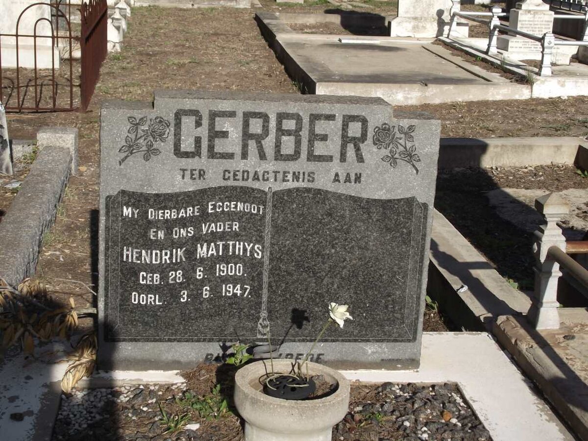 GERBER Hendrik Matthys 1900-1947