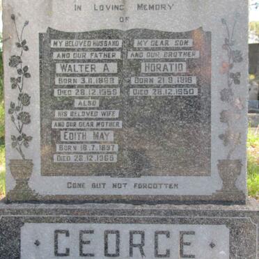 GEORGE Walter A. 1888-1959 &amp; Edith May 1897-1965 :: GEORGE Haratio 1816-1950