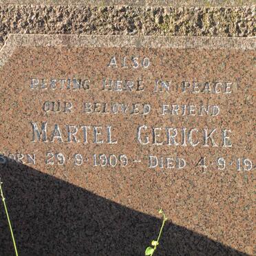 GERICKE Martel 1909-1948