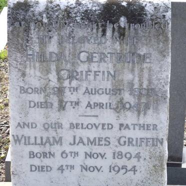 GRIFFIN William James 1894-1954 &amp; Hilda Gertrude 1897-1947