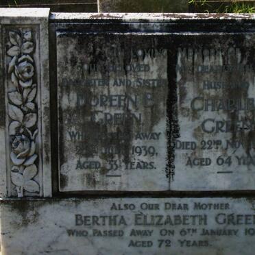 GREEN Charles -1940 &amp; Bertha Elizabeth -1943 :: GREEN Doreen B. -1939