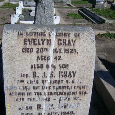 GRAY Evelyn -1926 :: GRAY R.J.S. -1942 :: GRAY R.W. -1949
