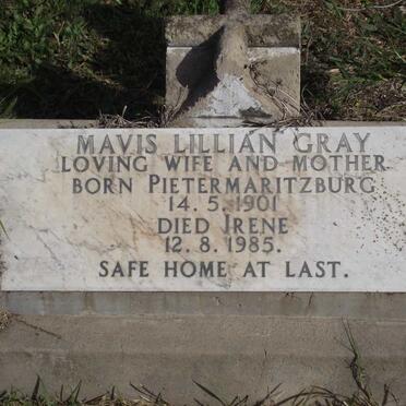 GRAY Mavis Lillian 1901-1985