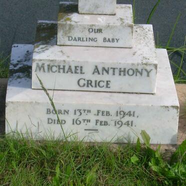 GRICE Michael Anthony 1941-1941