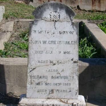 GREENHALCH John -1901 :: ASHWORTH Richard -1923