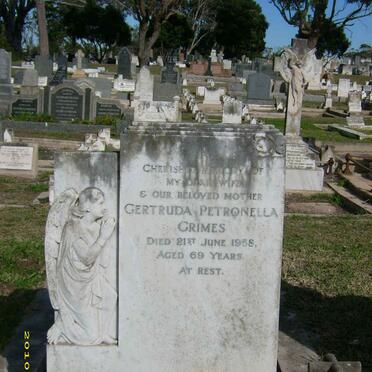 GRIMES Gertruda Petronella -1958