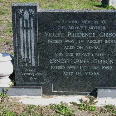 GIBSON Ernest James -1962 &amp; Violet Prudence -1952